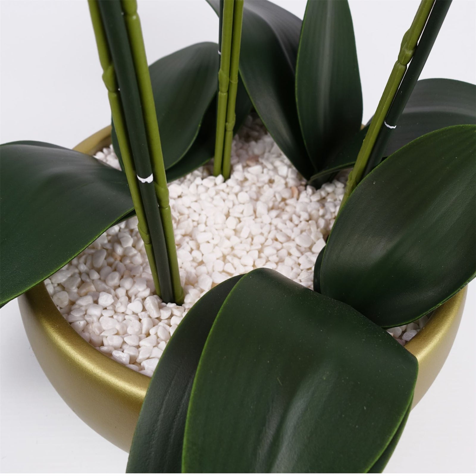 60cm Orchid Artificial Pink Gold Ceramic Planter