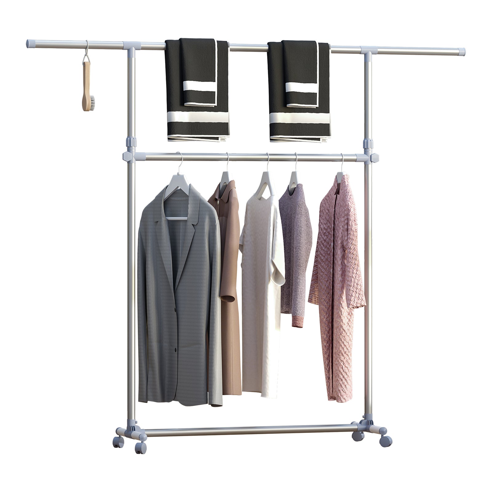 Garment Rail Adjustable Portable Clothes Hanging Stand