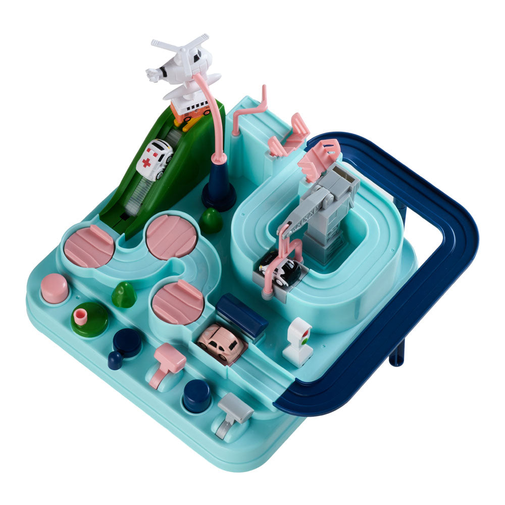 Car Race Tracks Toy Set | Blue