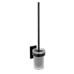 Wall-mounted Toilet Brush, Self-adhesive, Black, Compact Stick Collection