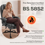 Home Office Chair Reclining Function High Back | Grey