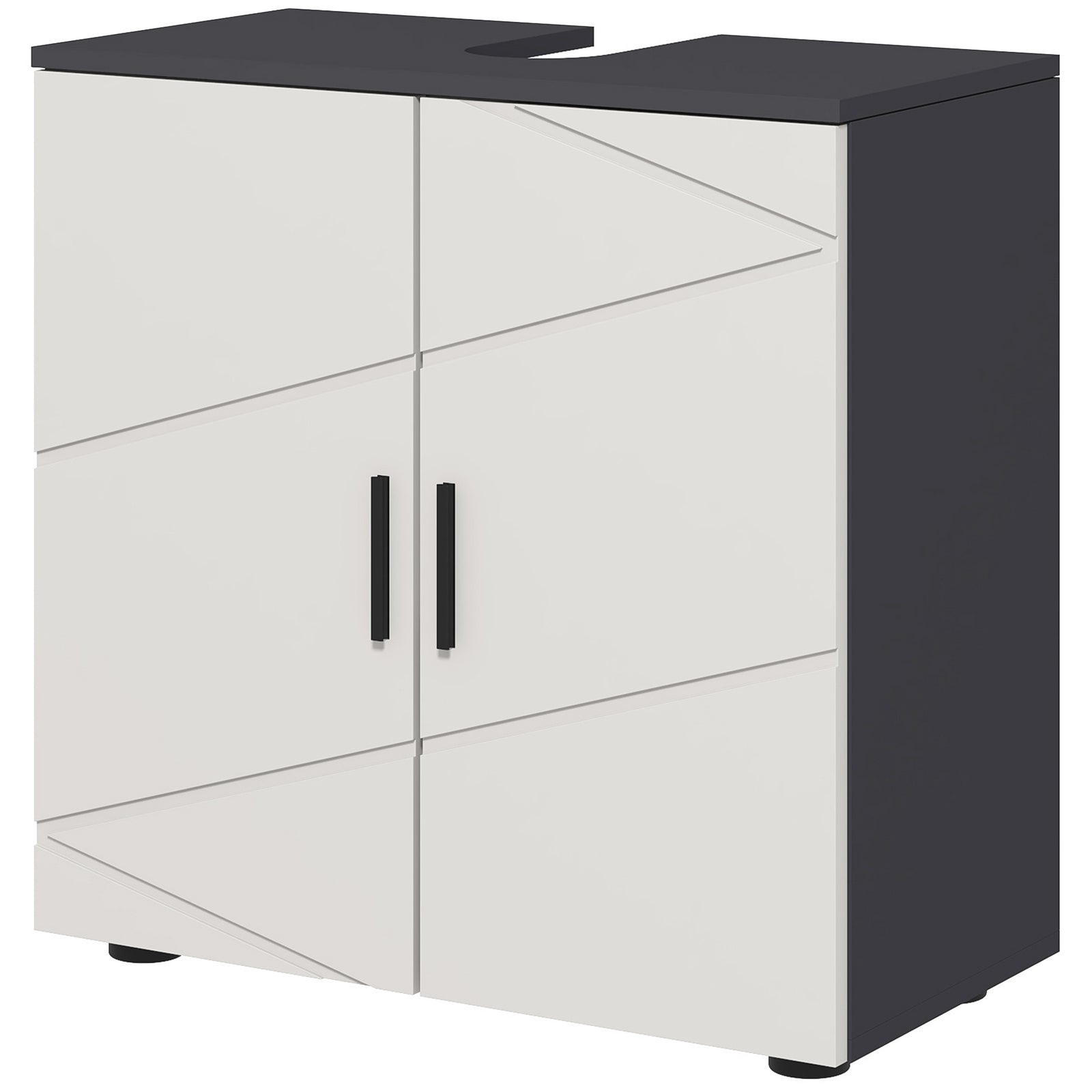10x20/20x20cm "u" Cut-out Bathroom Vanity Unit | Medium | Light Slate Gray