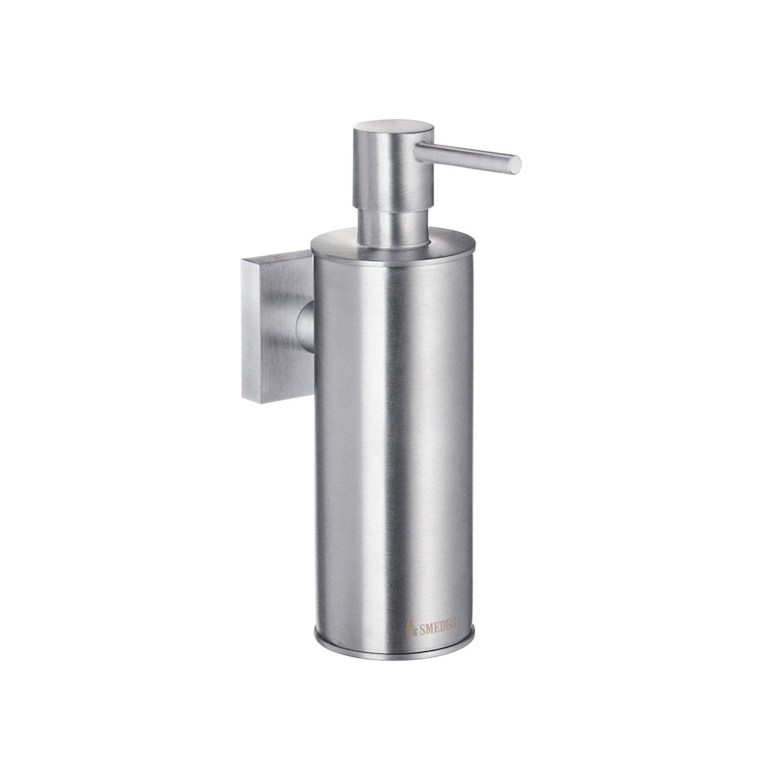 Wall Mounted 150ml Soap Dispenser With Square Back Plate | Brushed Chrome