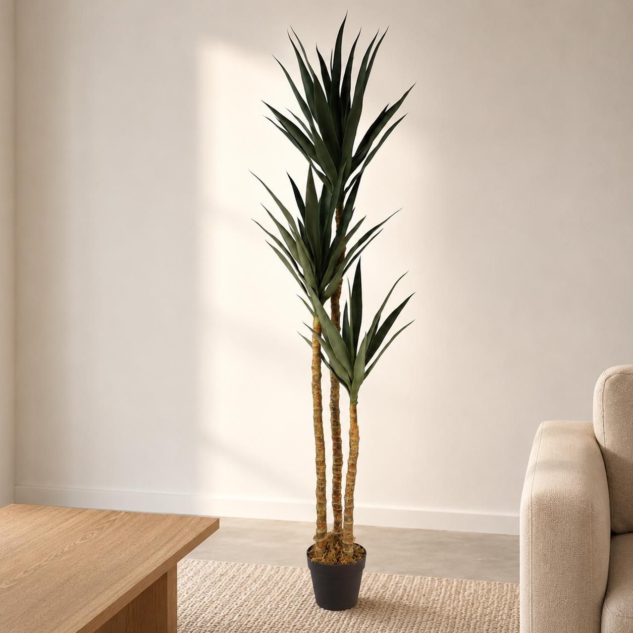 170cm Artificial Xl Triple Yukka Tree Tropical Plant