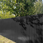 Set Of 12 Steel Corrugated Panels | Medium | Charcoal Black