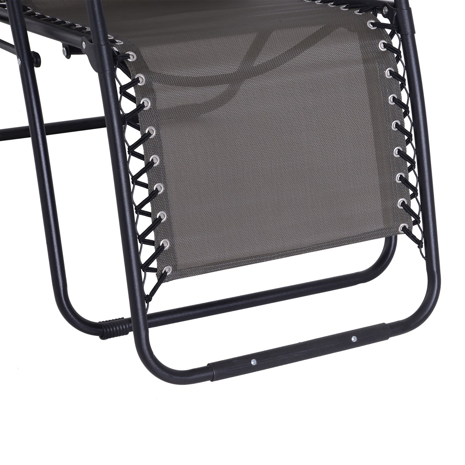 Metal Frame Zero Gravity Lounger W/ Head Pillow For Patio | Gray