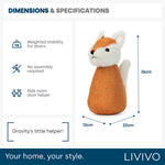Livivo Weighted Door Stop Sand Filled Decorative Fabric Door Stopper Fox