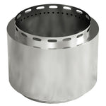 Smokeless Fire Pit W/ Poker, Metal | Silver