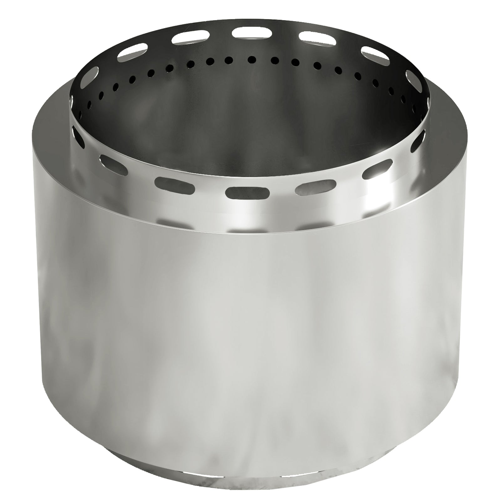 Smokeless Fire Pit W/ Poker, Metal | Silver
