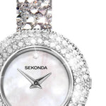 Sekonda Silver Crystal Bracelet Strap Watch With White Dial