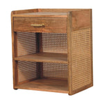 Solid Wood Larissa T-bar Open Bedside