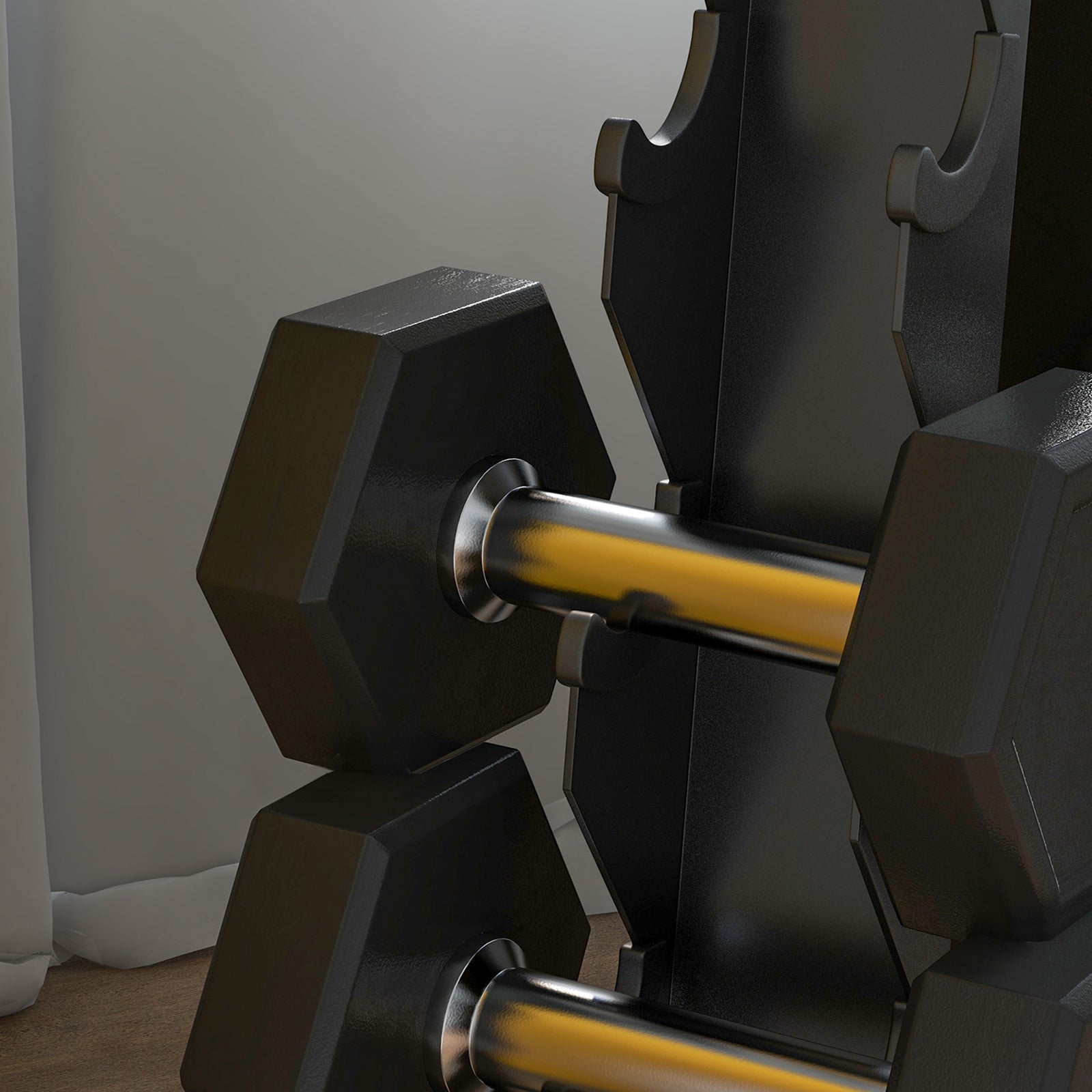Five-tier Dumbbell Storage Rack For Home Gym | Black