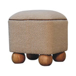 Solid Mango Wood Serenity Footstool With Ball Feet
