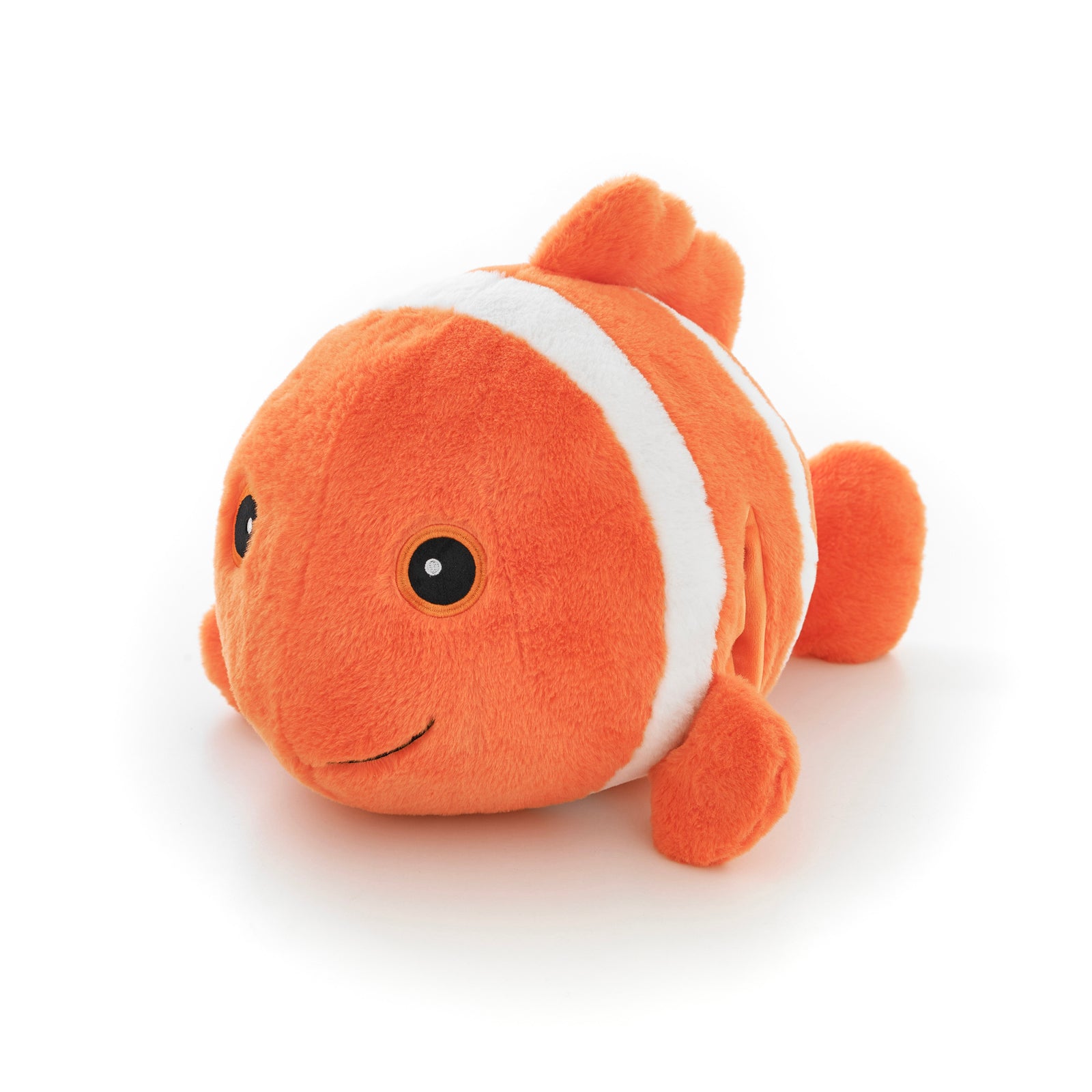 Soft Giant Handwarmer Cozy Plush Clown Fish | 30cm x 30cm | Orange