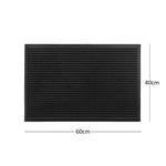 Nicoman Ribbed Harmony Entrance Doormat | 40 x 60cm | Black