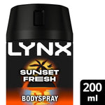 Sunset Fresh Men's Deodorant Body Spray, 200ml | Set of 24