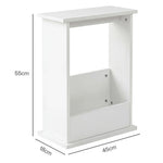Levede Side Table With Magazine Rack Modern Slim End Table For Living Room