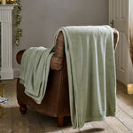 Luxury The Big One Ultra Soft Fleece Throw | Pale Mint