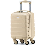 40x20x25cm Cabin Carry-on Suitcase - Lightweight, Durable, 4-wheel Luggage - 100+ Airlines Approved | Cabin | Champagne