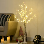 4/5/6ft Artificial White Birch Tree Light | 4ft | White