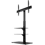 Futura Futura Tv Floor Stand 30 To 75 Inch Height Adjustable Swivel Mount With Two Shelves Supports 40kg