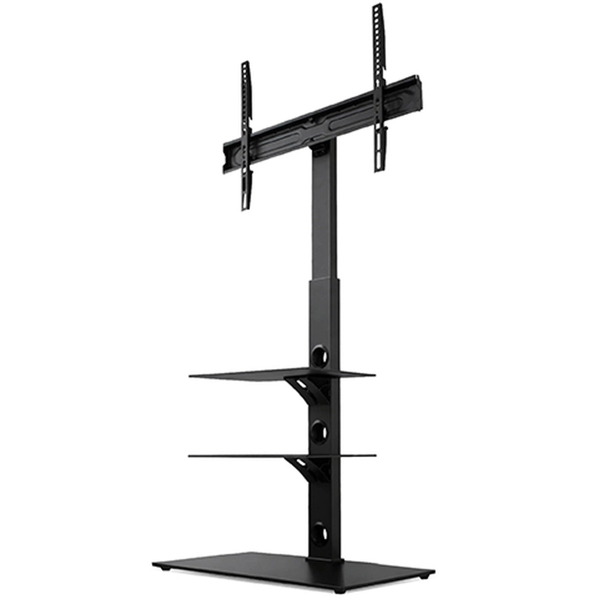 Futura Futura Tv Floor Stand 30 To 75 Inch Height Adjustable Swivel Mount With Two Shelves Supports 40kg
