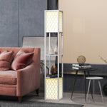 2-light Modern Floor Lamp With Shelves Living Room Bedroom | One Size | White