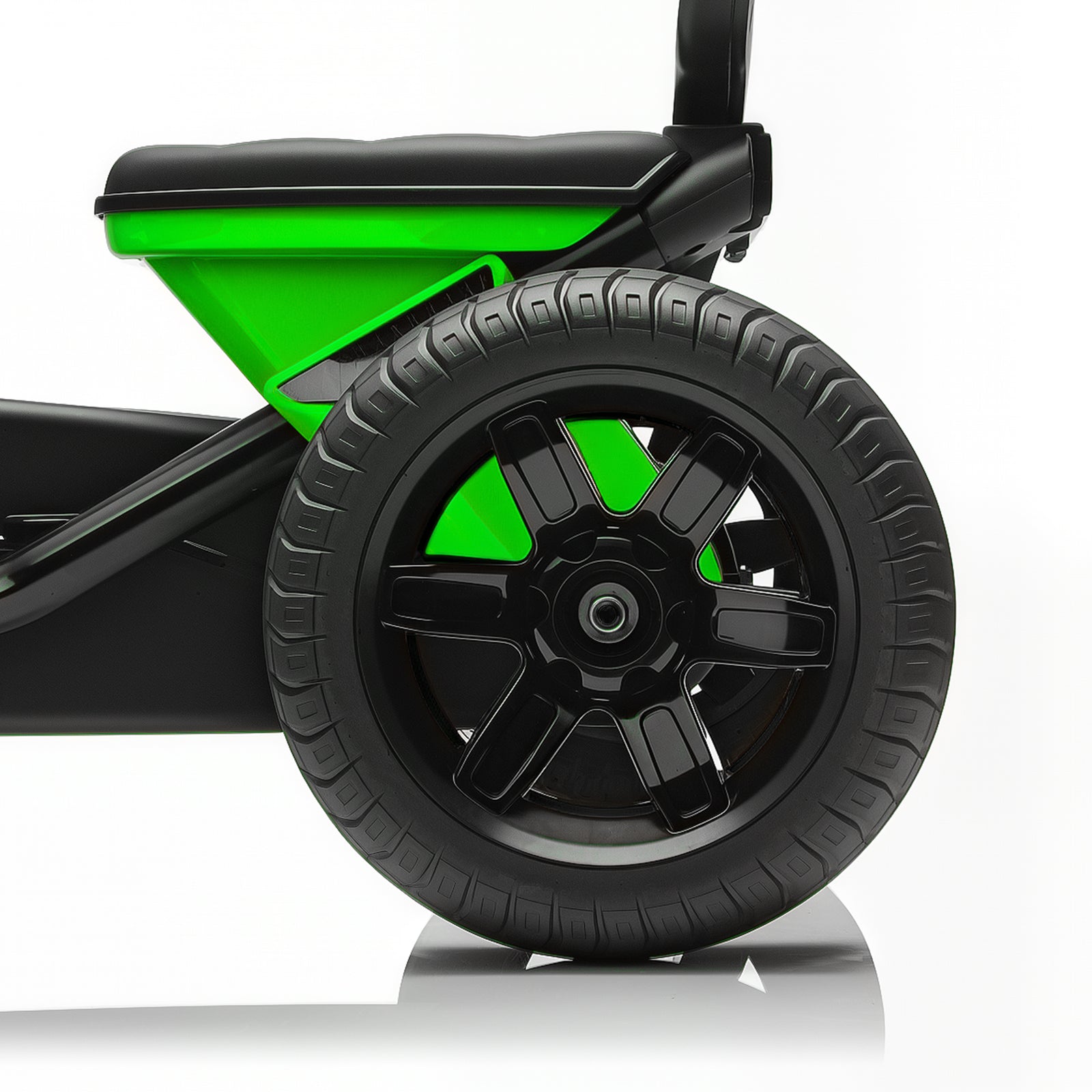 Pedal Go-kart For Kids With Silent Eva Wheels, Metal Frame | Green