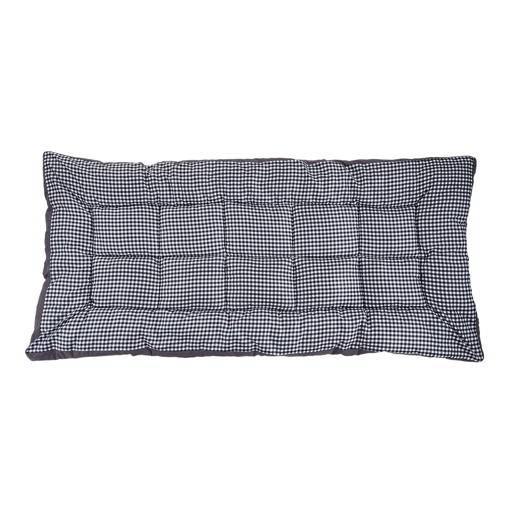 Quilted Mattress Topper With Thick 10cm Padding – Soft Brushed Fabric, Breathable Support & Secure Fit Straps | Double | Checkered