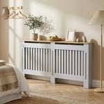 HOMCOM Radiator Cover Painted Slatted Mdf Cabinet Lined Grill