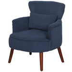 Armchair With Padded Seat And Backrest For Living Room | One Size | Blue