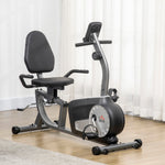 HOMCOM Exercise Bike With Lcd Display, Quiet 8-level Magnetic Resistance