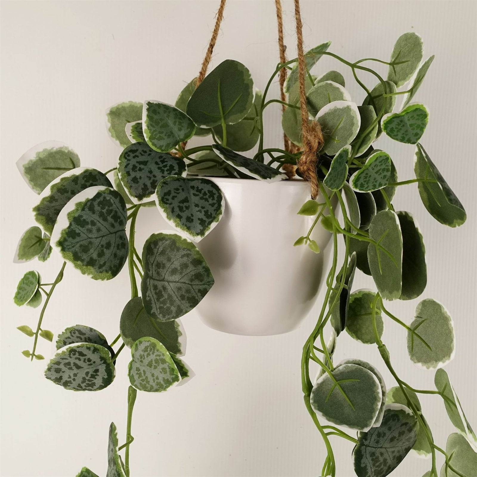 90cm Artificial Potted Trailing Hanging Natural Look Plant Realistic - String Of Hearts