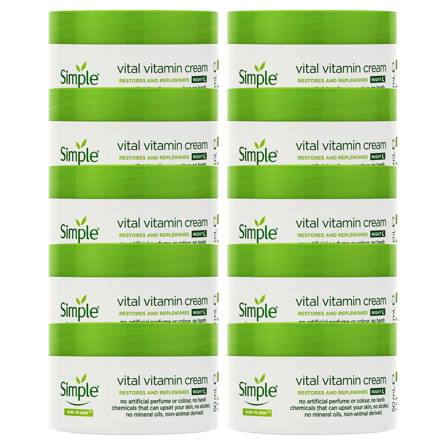 Night Cream Vital Vitamin, 50ml, 10pk | Set of 10