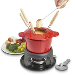 Breeins 2l Cast Iron Fondue Pot Set