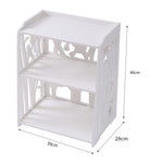 Rustic Small White Bedside Table