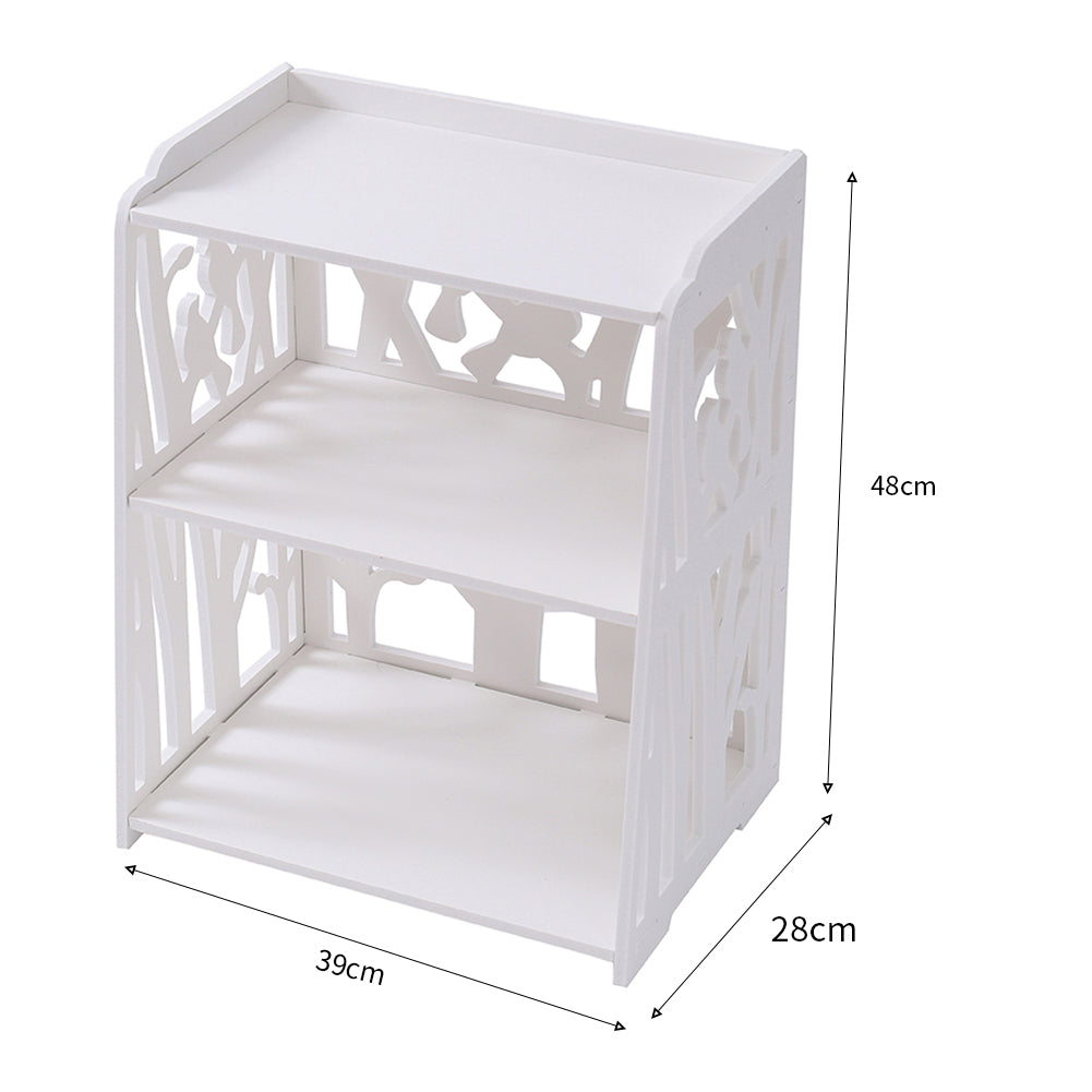 Rustic Small White Bedside Table