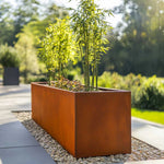 Corten Steel Trough Planter - Pre-rusted | 120cm x 40cm x 40cm | Brown