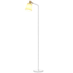 HOMCOM Standing Lamp With Rotatable Head, Modern Floor Lamp, White