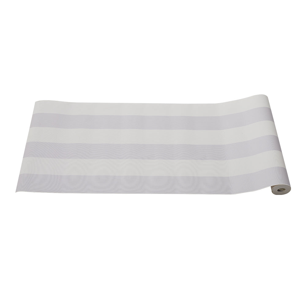 Lifeideas Pvc Grey And White Stripes Non-pasted Wallpaper Roll