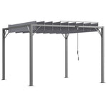 3 X 3(m) Outdoor Louvered Metal Pergola With Roof