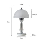 Breeins Crystal Table Lamp With Scalloped Lampshade