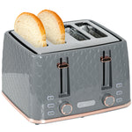 Toaster With 4 Slot, 7 Browning Levels, 1600w  Honeycomb | One Size