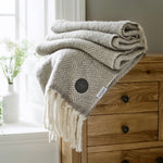 Moorland Soft 100% Brushed Wool Throw | 130cm x 170cm | Natura