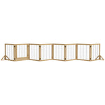 8 Panels Freestanding Dog Barrier For S And M Dogs | Brown