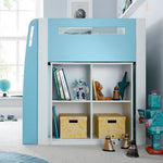 Lacy Storage Mid Sleeper Bed | Single | Blue
