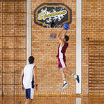 Wall Mounted Basketball Hoop Set, Red & Yellow