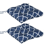 Set Of 2 Chair Cushions Seat Pads With Ties For Chairs