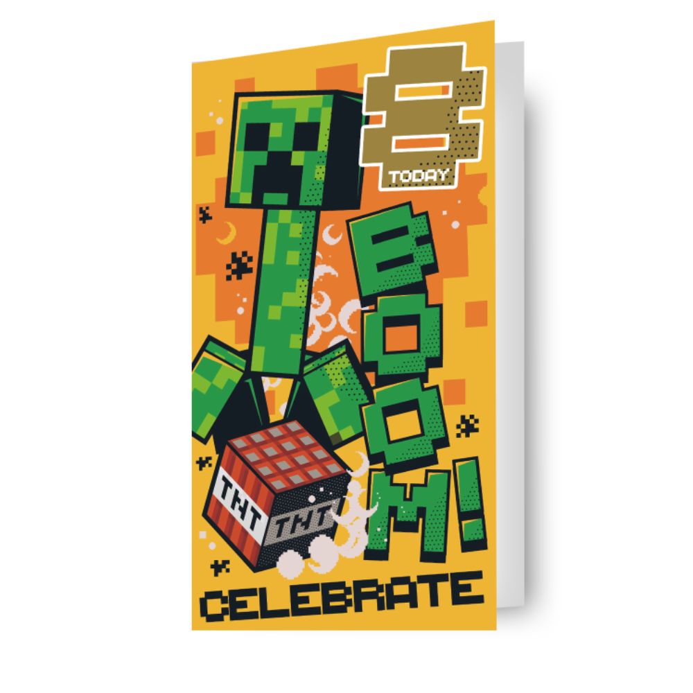 Minecraft Age 8 Birthday Card Official Product