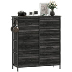 Fabric Chest Of Drawers, 8 Drawer Dresser For Bedroom | Black